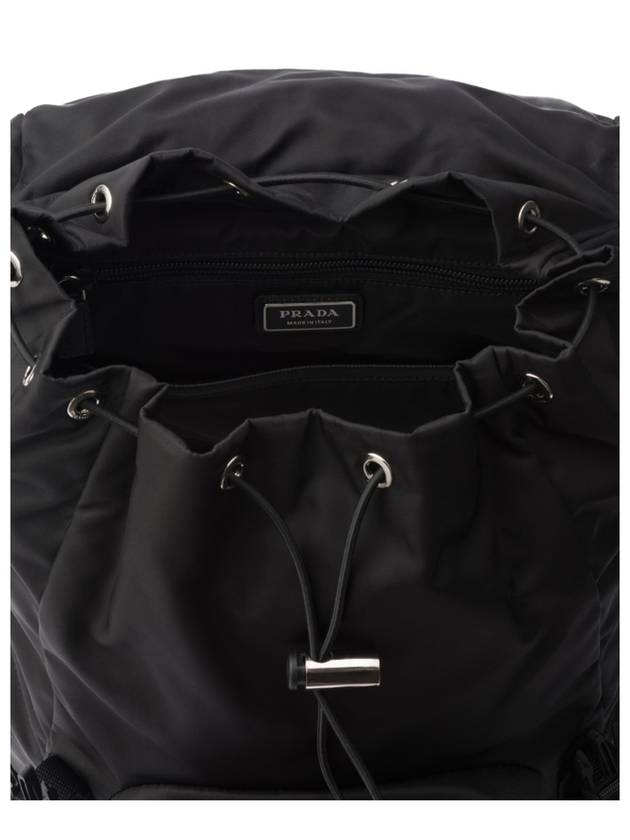 Re-Nylon Saffiano Leather Backpack Black - PRADA - BALAAN 5