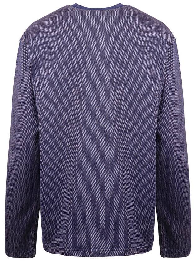 Logo Crew Neck Long Sleeve T-Shirt Navy - STUSSY - BALAAN 3