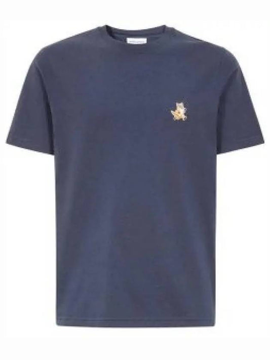 Speedy Fox Patch Comfort Short Sleeve T-Shirt Ink Blue - MAISON KITSUNE - BALAAN 2