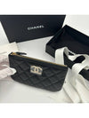 Season mini caviar pouch bag black gold - CHANEL - BALAAN 3