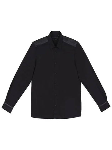 Shoulder point cotton solid shirt SH131 - IKALOOOK - BALAAN 1