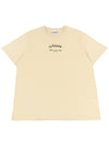 Logo Relaxed Fit Short Sleeve T-Shirt Pale Khaki - GANNI - BALAAN 2