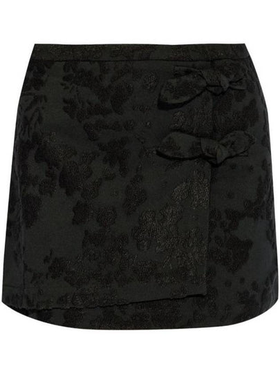 Acrylic Blend A-Line Skirt Black - GANNI - BALAAN 2