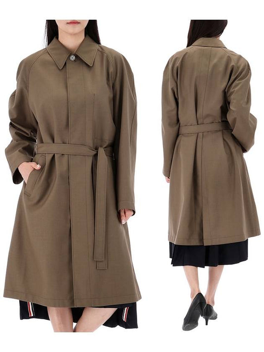Women's Wool Oversized Coat Beige - LEMAIRE - BALAAN 2