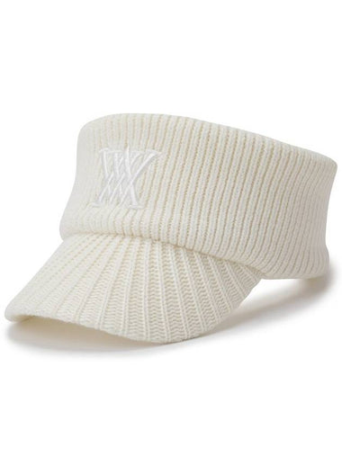 Official SOLID KNIT VISOR WH - ANEWGOLF - BALAAN 1