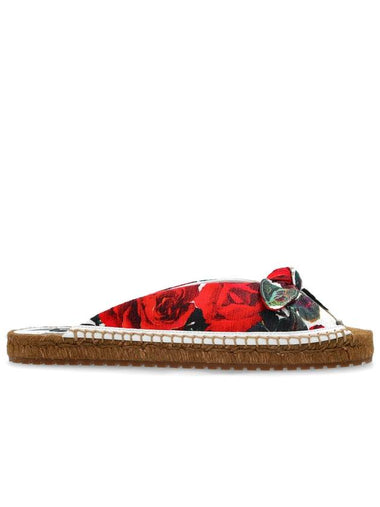 Dolce & Gabbana Floral Motif Slides, Women's, Multicolour - DOLCE&GABBANA - BALAAN 1