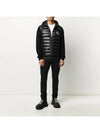 Logo Padded Cardigan Black - MONCLER - BALAAN 8