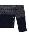 Tuck Stitch Raglan Sleeve Crew Neck Knit Top Navy - THOM BROWNE - BALAAN 8