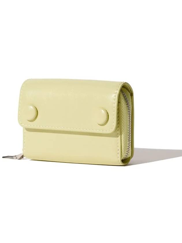 Pocket Coin Zipper Bill Card Wallet Pale Lemon - LE MASQUE - BALAAN 2