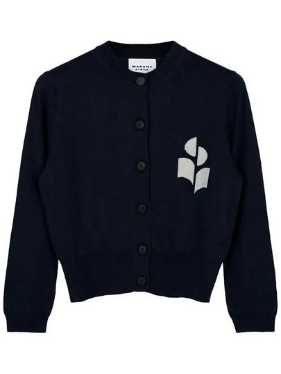 Newton Cotton Cardigan Midnight - ISABEL MARANT ETOILE - BALAAN 2