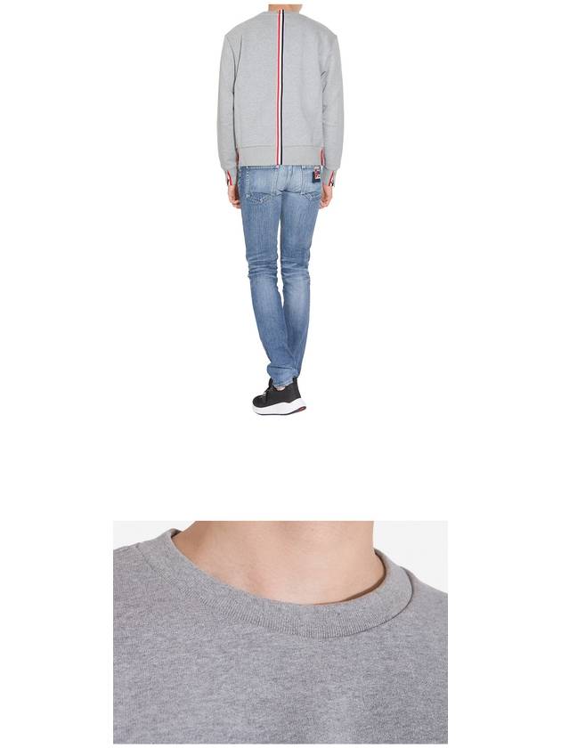 Thom Browne white threeline hem cut crew neck sweatshirt MJT085A 03377 055 - BURBERRY - BALAAN 3