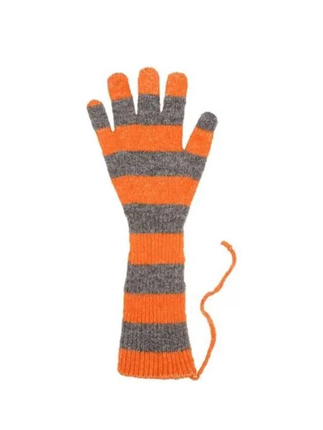Long Knit Bicolor Gloves Orange RJ9014 OR - PALOMA WOOL - BALAAN 3