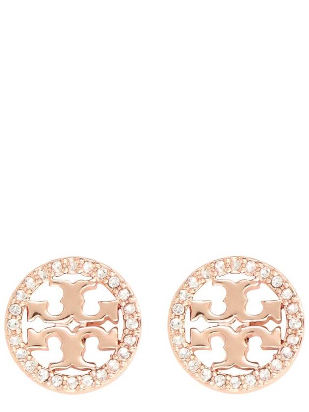 Miller Crystal Stud Earrings Rose Gold - TORY BURCH - BALAAN 4