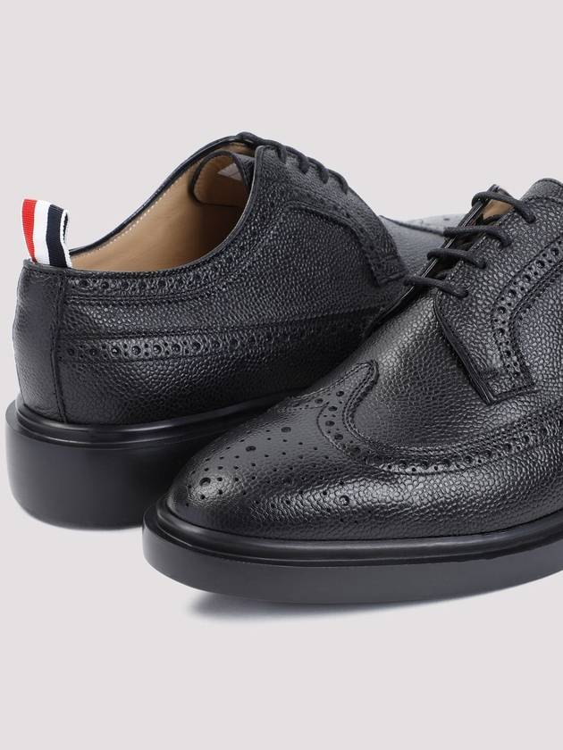 Men's Classic Long Wing Brogue Lace Up Brogue Shoes Black - THOM BROWNE - BALAAN 5