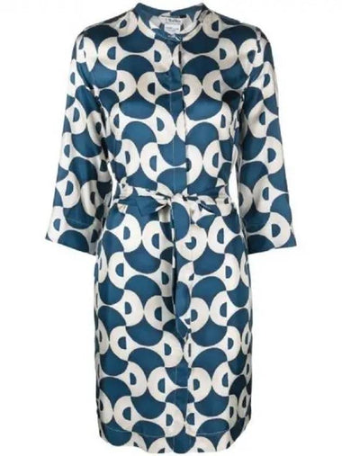 Max Mara TIMEK Graphic Silk Mini Dress - MAX MARA - BALAAN 1