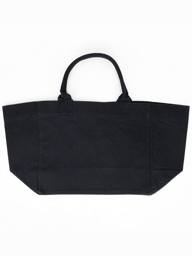 Embroidered Logo Oversized Canvas Tote Bag Black - GANNI - BALAAN 5