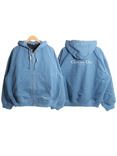 Couture Denim Hooded Zip-Up Blue - DIOR - BALAAN 2