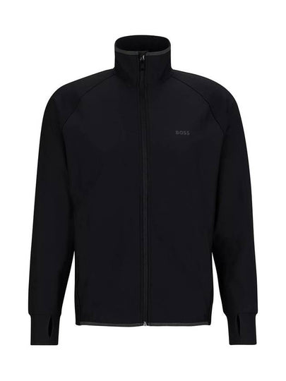 Decorative Reflective Logo Zip Up Sweatshirt Black - HUGO BOSS - BALAAN 2