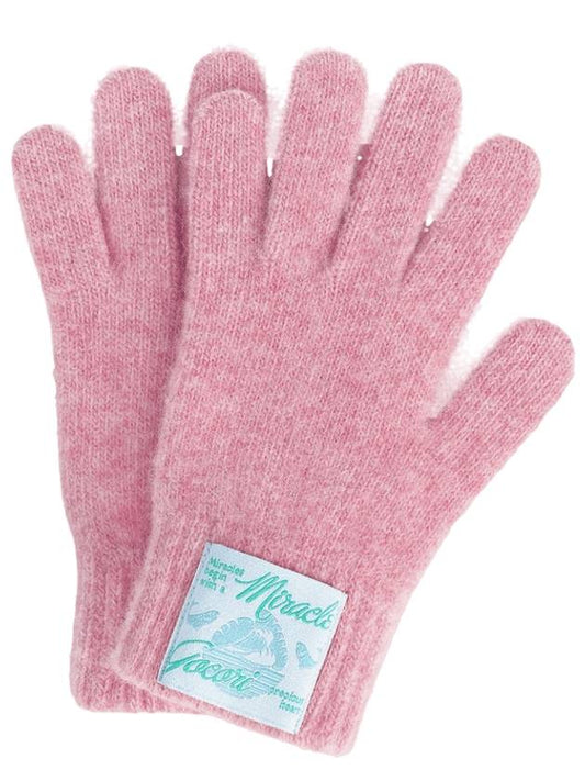 Women's Short Knit Gloves Pink - GOCORI - BALAAN 1