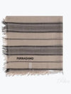 Ferragamo 52 0119 0776132 520119 776132 Gancini jacquard striped wool scarf - SALVATORE FERRAGAMO - BALAAN 2