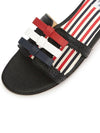 Pebble Grain Bow Brogue Slide Sandals Black - THOM BROWNE - BALAAN 8