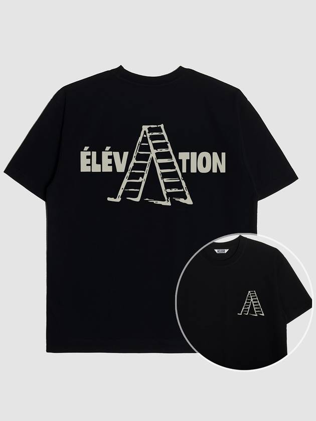 UNISEX Elevation Graphic Short Sleeve T Shirt BLACK - KLOR - BALAAN 2