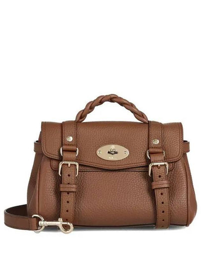 Alexa Heavy Grain Mini Tote Bag Chestnut - MULBERRY - BALAAN 2