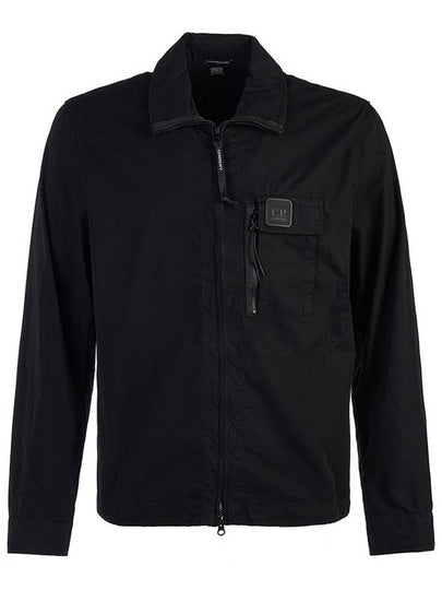 Lens Wappen Gabardine Zip-Up Jacket Black - CP COMPANY - BALAAN 2