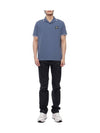 Stretch Cotton Pique Short Sleeve Polo Shirt Light Blue - STONE ISLAND - BALAAN 4