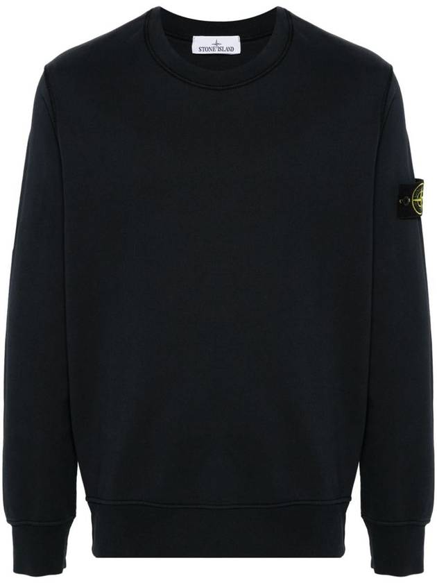 Compass Patch Cotton Sweatshirt Navy - STONE ISLAND - BALAAN 2