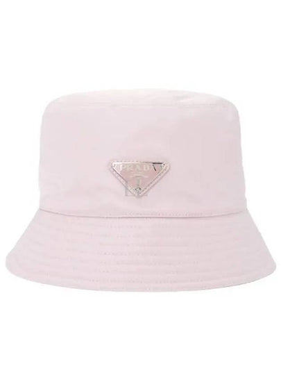 Re-Nylon Triangle Logo Bucket Hat Alabaster Pink - PRADA - BALAAN 2