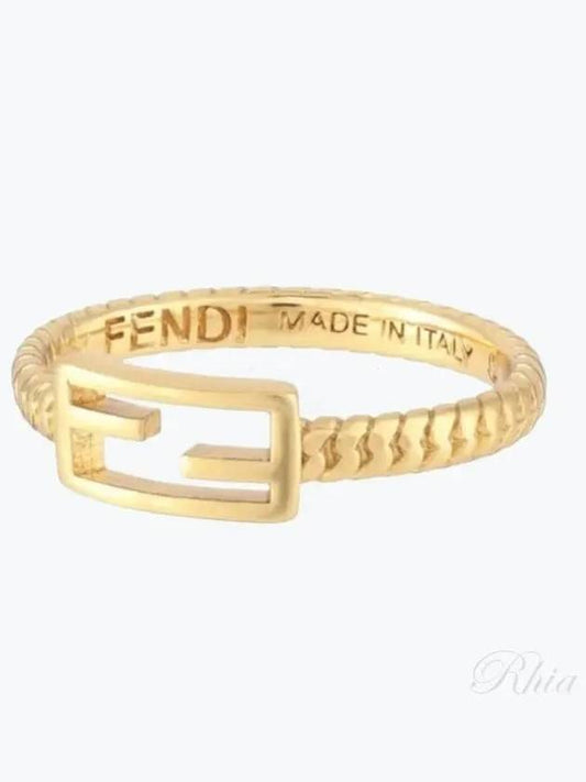 Link Chain Baguette Ring Gold - FENDI - BALAAN 2