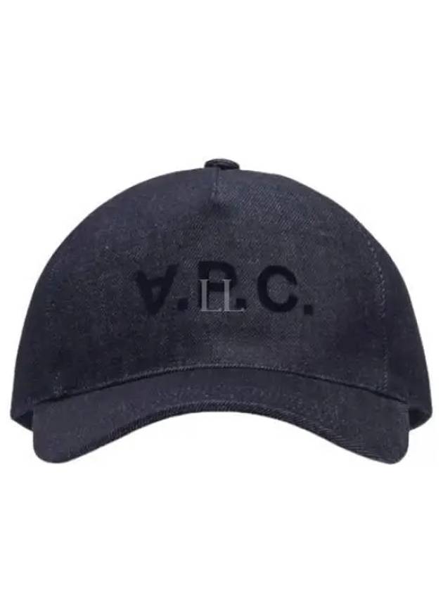 VPC Velvet Logo Denim Ball Cap Blue - A.P.C. - BALAAN 2