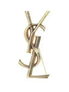 Snake Textured Monogram Brooch Gold - SAINT LAURENT - BALAAN 2