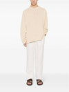 Drawstring Pleated Tapered Straight Pants White - BRUNELLO CUCINELLI - BALAAN 6