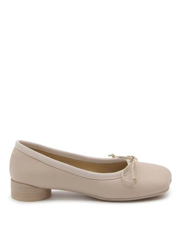 Leather Ballerina Flats Beige - MAISON MARGIELA - BALAAN 1