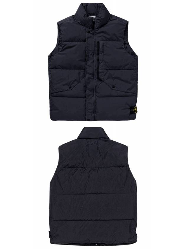 Wappen Patch High Neck Padding Vest Navy - STONE ISLAND - BALAAN 5