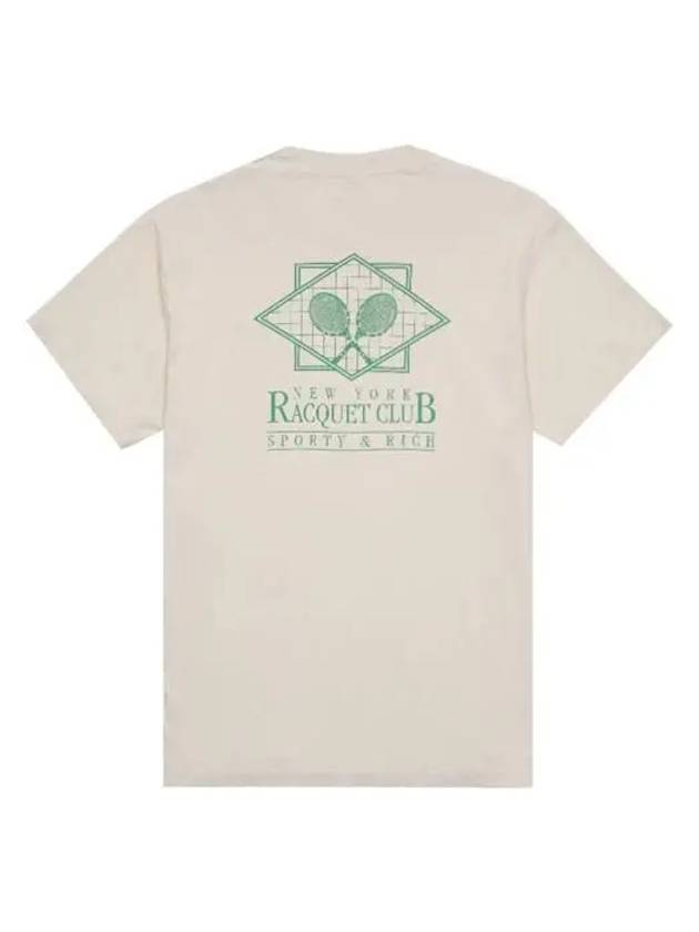 NY Racquet Club Short Sleeve T-Shirt Cream - SPORTY & RICH - BALAAN 3