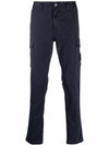 Waffen Patch Cargo Straight Pants Dark Blue - STONE ISLAND - BALAAN 1