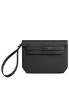 Kelly Depeche 25 Monochrome Clutch Bag Black - HERMES - BALAAN 2