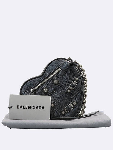 722781 1VG9Y 1000 Le Cagol Heart Leather Mini Bag - BALENCIAGA - BALAAN 1