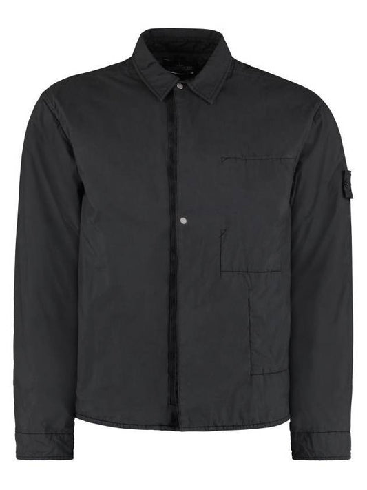 Men's Shadow Project TC Padded Overshirt Jacket Black - STONE ISLAND - BALAAN.