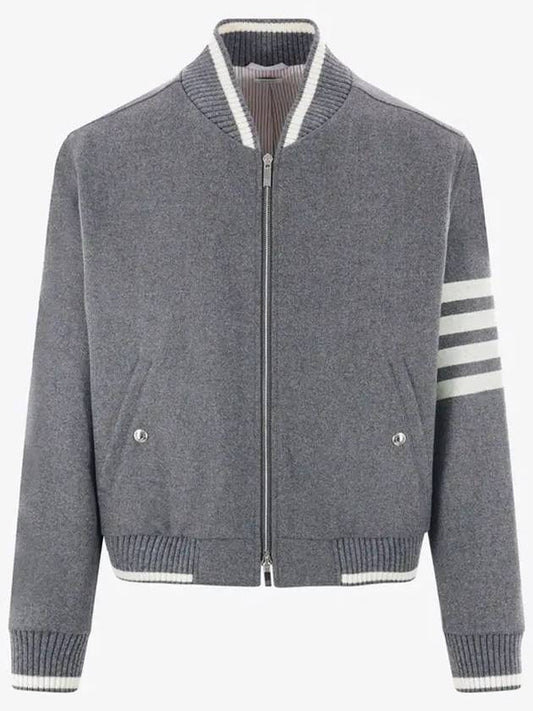 4 Bar Stripe Bomber Jacket Grey - THOM BROWNE - BALAAN 2