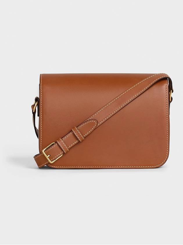 Triomphe Medium Calfskin Shoulder Bag Tan - CELINE - BALAAN 6