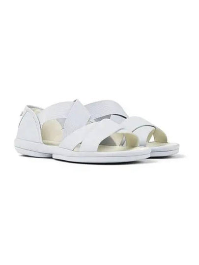 Right Leather Cross Strap Sandals Grey - CAMPER - BALAAN 2