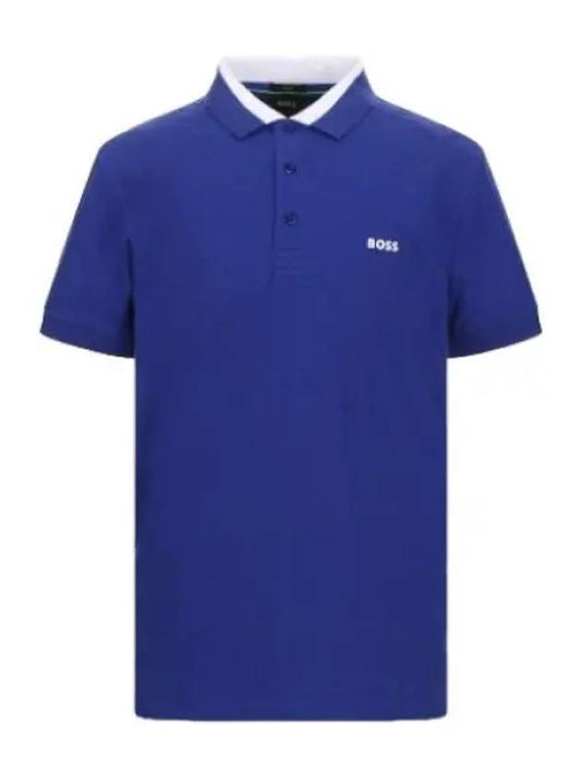 Boss Cotton Sleeve Polo Shirt Collar T - HUGO BOSS - BALAAN 1