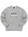 Logo Print Cotton Sweatshirt Heather Grey - A.P.C. - BALAAN 9