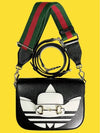 Adidas Horsebit 1955 mini cross bag black white - GUCCI - BALAAN 9