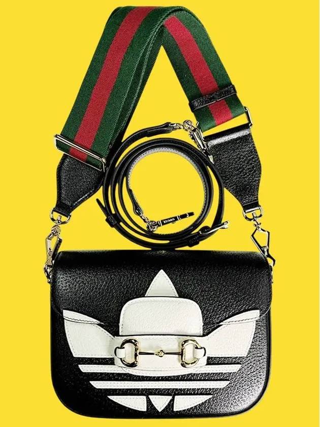 Adidas Horsebit 1955 mini cross bag black white - GUCCI - BALAAN 9