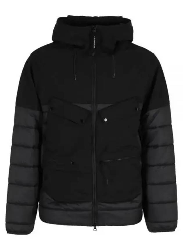 Shell R Blend Goggle Detail Hooded Jacket Black - CP COMPANY - BALAAN 2